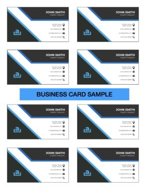 Business Card Size Program Book Advertisement